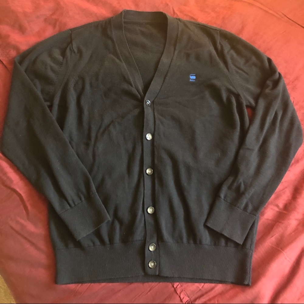 G-Star Cardigan Sweater black size large